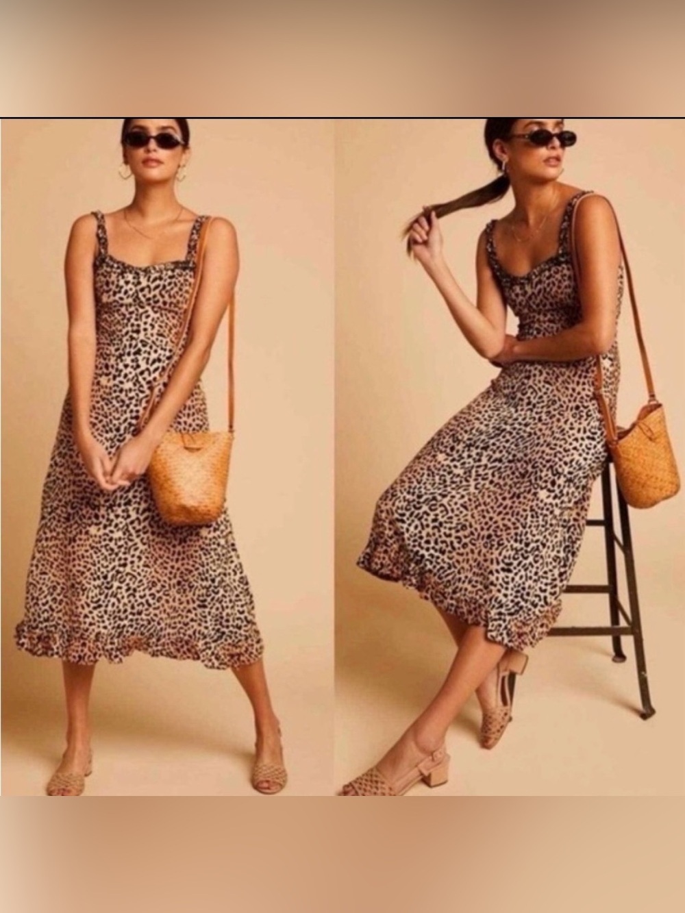 Faithfull the Brand Wild Animal Midi Dress
